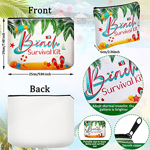 6 Bolsas de Cosméticos de Beach Survival Kit Bolsa de Maquillaje Estuche de Bolígrafos Lápices Bolsas de Viaje Multiusos Bolsa de Manualidades Bricolaje Bolso de Tocador con Cremallera