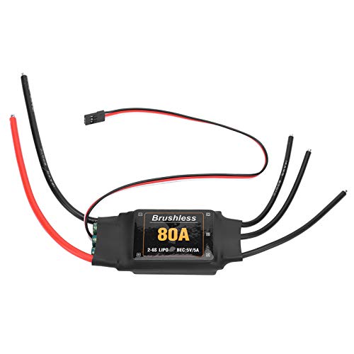 80A ESC sin escobillas, RC Avión Avión Helicóptero Controlador de Velocidad electrónico Accesorio Controlador de Velocidad del Motor ESC(#1)