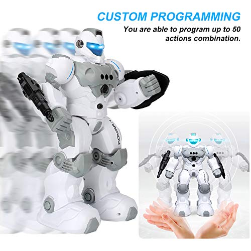 Achort Robot de Control Remoto para niños Inteligente RC Robot Juguete Control Remoto Gesto Robot Kit con programación Intelectual, Cantando y Bailando Robots Recargables multifuncionales para niños