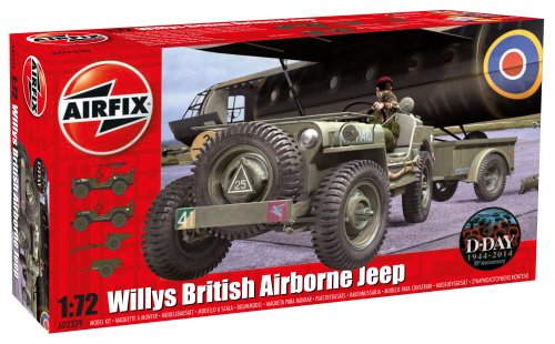 Airfix - Willys British Airborne Jeep, Set de modelismo (Hornby A02339)