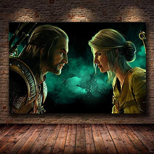 AJleil Puzzle 1000 Piezas Wizard Warrior Videojuego Pintura Pintura Arte Pintura Puzzle 1000 Piezas Animales Rompecabezas de Juguete de descompresión intelectual50x75cm(20x30inch)