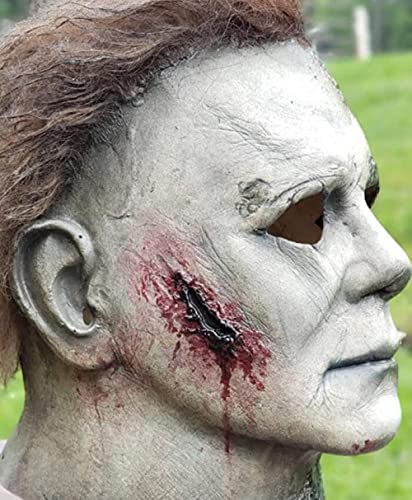 ALWWL Máscara de Michael Myers Halloween, Máscara de Halloween, Máscara Película de Terror, Látex, Fiesta de Halloween Scary Prop, Carnaval Horror Cosplay Disfraz