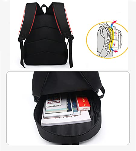 Among Us Trend Mochila Mochila Escolar de Tres Piezas + Bolsa de mensajero + Estuche para Lápices, al aire libre, Senderismo,Mochila de Hombre lobo Espacial Mochilas Escolares para Hombres y Mujeres