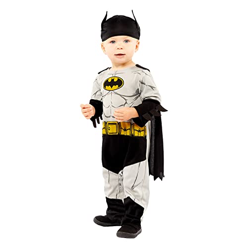 amscan 9906711 Warner Bros - Disfraz de Batman (2-3 años), unisex, color gris