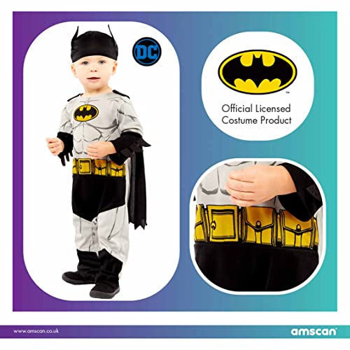 amscan 9906711 Warner Bros - Disfraz de Batman (2-3 años), unisex, color gris