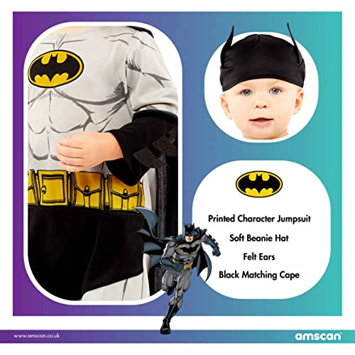 amscan 9906711 Warner Bros - Disfraz de Batman (2-3 años), unisex, color gris