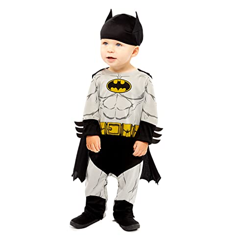 amscan 9906711 Warner Bros - Disfraz de Batman (2-3 años), unisex, color gris