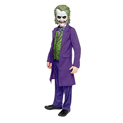 amscan 9907613 Disfraz oficial de Warner Bros DC Comics con licencia The Joker Movie Character (8-10 años)