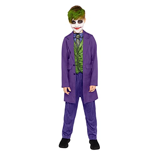 amscan 9907613 Disfraz oficial de Warner Bros DC Comics con licencia The Joker Movie Character (8-10 años)