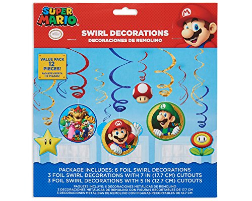 Amscan - Bolsa de regalo para fiesta infantil con temática de Mario Bros, azul, talla estadounidense