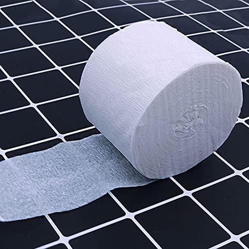 ANCLLO 6 Rollos de Papel crepé de 4,5 cm x 25 m, serpentinas para Colgar Decoraciones para Fiestas de cumpleaños, Bodas y Festivales (Blanco)