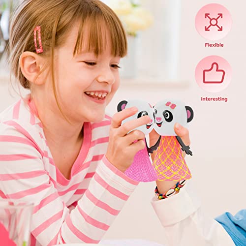 Animal Wind Up Toys: Panda Saltando Bouncing Toys Toys Toys Reliever Squeeze Toys Toys Toys Kids Party Playthings 2Pcs Color Aleatorio