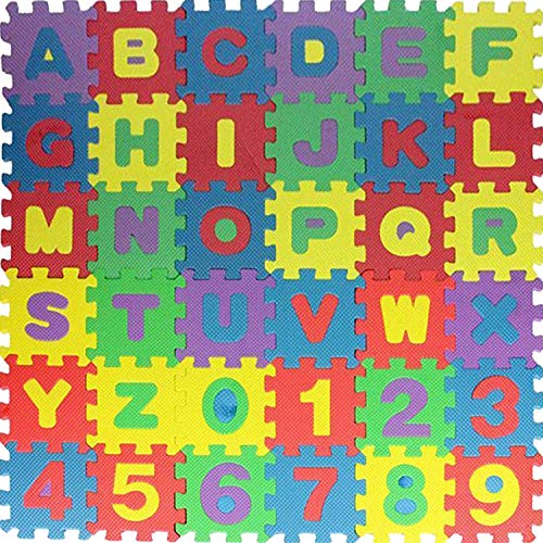 aprendizaje Abecedario Número Puzle rompecabezas alfombra Letras Esponja Suelo SEGURO 36pcs Alfombra Juegos Para Niños Niños RU Por Wedding Decor (GRAN TAMAÑO)