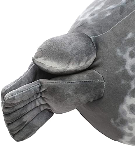 Archile Osaka Blob Sello de la Funda de Peluche de la Almohada Suave Abrazando Almohada Relleno de Juguete de Juguete de Juguete Regalos para niños y Adultos (Gris, 16 Pulgadas)