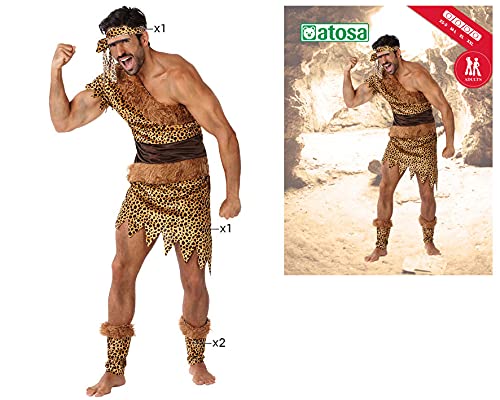 ATOSA disfraz cavernicola hombre adulto neandertal XL