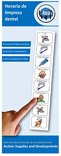 Autism Supplies & Developments- Horario de dientes de limpieza visual de plástico (Español), Color surtido (Autism Supplies and Developments TEE_ES)