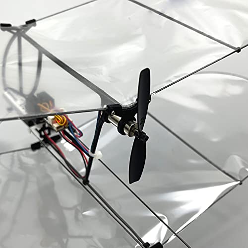 Avión RC, Minimalrc Shrimp V2 Biplano Avión ultraligero, Planeador de control remoto de fibra de carbono, Modelo de avión de tres vías de ala fija interiorPlaneador listo para volar(Size:Kit Motor