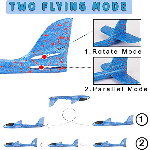 Aviones de Corcho, XiXiRan 4Pcs Avion Planeador, Planos de Espuma, Aviones de Juguete, Avion Poliespan, Planeador de Juguete, Avión de Lanzamient, Lanzar Manual Planeador, Aire Libre Volar Juguete