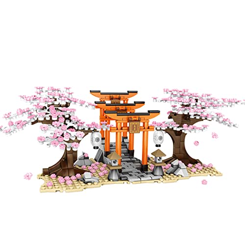 BAIDEFENG 647 Uds + Flores de Cerezo mil Torii Sakura Estilo japonés Street Scene Building Block, 3D Modelo Ladrillos educación descomprimir Juguetes de Montaje