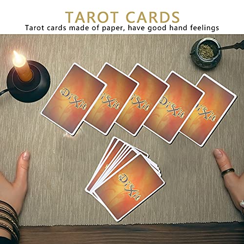 Baraja de cartas del tarot, 84pcs Maravilloso diseño clásico original Adivinación Destino Jugando Papel revestido Tarjetas Oracle Interacción de escritorio Futuro juego de mesa para principiantes