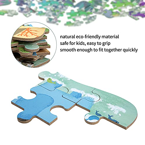 BBLIKE Puzzle Infantil de para niños Rompecabezas de Animales, puzle de 5 imágenes, puzle de Madera, Adecuado para niños y niñas a Partir de 3, 4 y 5 años (Rompecabezas de Animales)