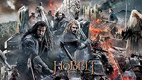 BBSJX Premium Puzzle, Juego De Rompecabezas De Madera, Rompecabezas De 1000 Piezas, Batalla De Hobbit De Los Cinco Ejércitos, Rompecabezas para Adultos, Juguete para Decoración del Hogar,75X50Cm