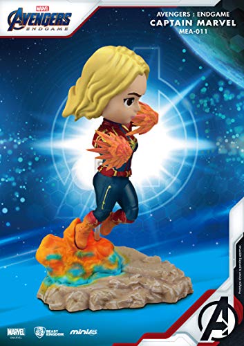 Beast Kingdom Avengers Endgame - Mini Egg Attack Captain Marvel - Figuras de colección Unisex estándar, PVC, MEA-011A