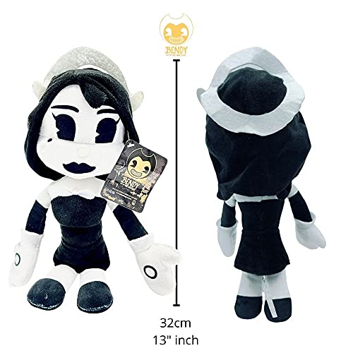 Bendy and The Ink Machine, Peluches Bendy, Boris y Alice, 30 a 32 cm ( 12" a 13"), Licencia Oficial (ALICE 32 CM)