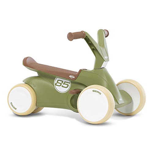 | BERG | GO² Retro Green | 2 en 1 | Correpasillos Convertible a Coche de Pedales | Diseño Retro | Color Verde | Edad 10 a 30 Meses |