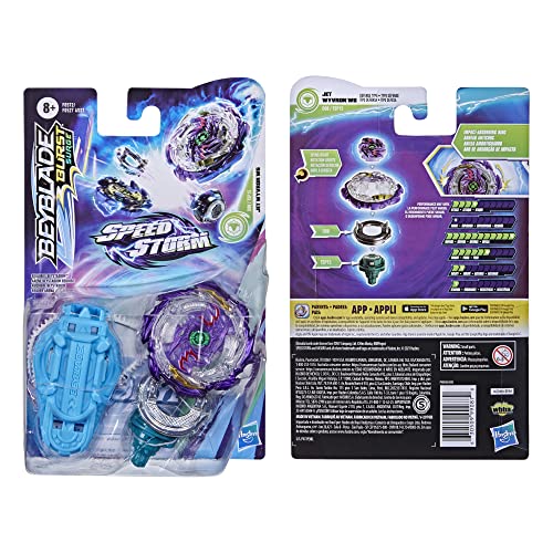 Beyblade Burst Surge Speedstorm F0572 Jet Wyvron W6 - Juego de topía y lanzador