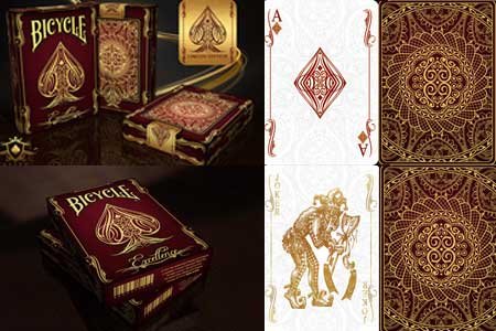 Bicycle - Baraja de Cartas Excellence - Fabricada por la Compañía Americana - Cartas para Trucos de Magia