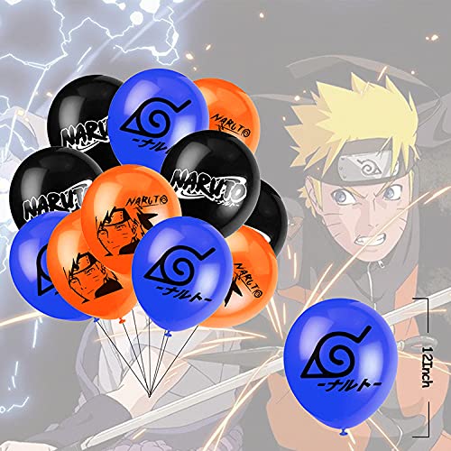 BKJJ Naruto Cumpleaños Decoracion Juego Globos, Naruto Juego Tema de Cumpleaños Suministros de Fiestas Fiesta de Tema de Juegos Incluye Globos de Látex