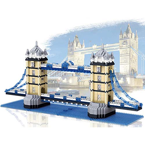 Bloques de construcción de fama Mundial London Tower Bridge Architecture Mini Bloques de Bricolaje Juego de Juguetes Regalos para Adultos y niños (1936+ Pcs)-A