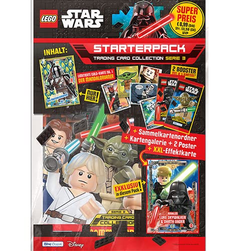 Blue Ocean Entertainment Lego Star Wars Serie 3 Trading Cards - Pack de iniciación (1 paquete de iniciación y 1 expositor de 50 sobres cada uno)