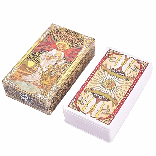 Bonilaan Cartas TarotTarot clásico Cartas de Tarot Doradas Art Nouveau 78 Piezas de Estilo Art Nouveau adecuadas para el Estilo clásico de Principiantes