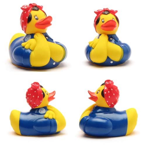 Boutique Duck – Canard de bain – Canard de bain – Rosie the Riveter : 11 cm L