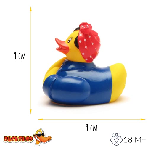 Boutique Duck – Canard de bain – Canard de bain – Rosie the Riveter : 11 cm L