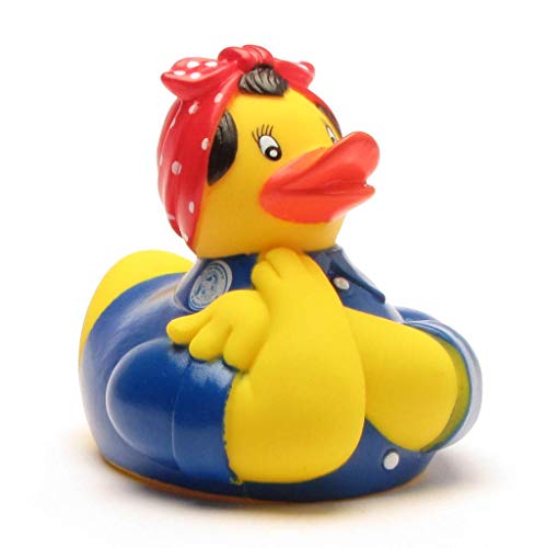 Boutique Duck – Canard de bain – Canard de bain – Rosie the Riveter : 11 cm L