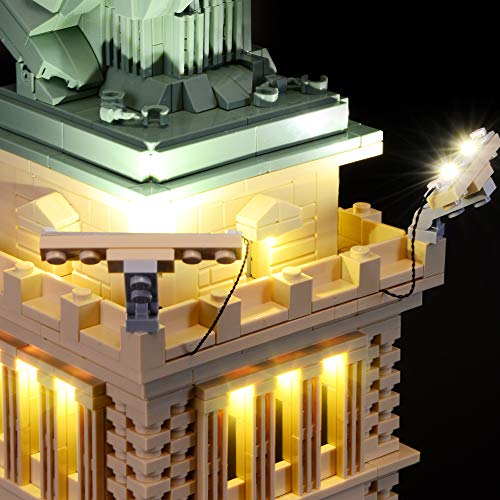 BRIKSMAX Kit de Iluminación Led para Architecture Estatua de la Libertad-Compatible con Ladrillos de Construcción Lego Modelo 21042, Juego de Legos no Incluido