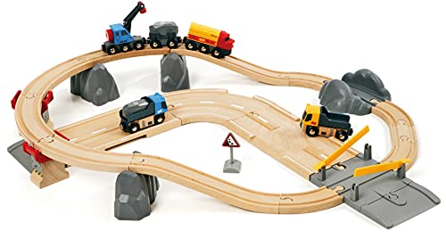 Brio 33210 - Circuito de carreterar para coches y locomotaras de juguete [Importado de Alemania]