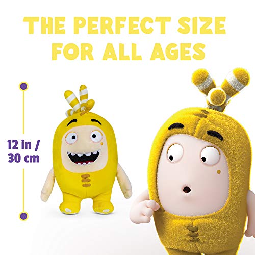 Bubbles Oddbods Juguete de Peluche Suave — para Niños y Niñas — Amarilla (30cm de Altura)