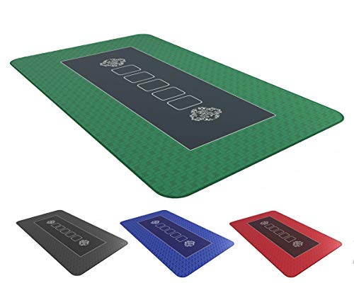 Bullets Playing Cards Alfombra de póker Profesional de 100 x 60 cm Propia Mesa de póker – Alfombrilla de póker de Lujo – Alfombra de póker – Recubrimiento para la Mesa para Jugar al póker