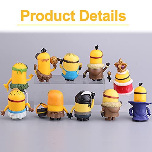 Cake Topper, NALCY 10 Pcs Bob Kevin Cake Topper, Mini Figuras Niños Cake Topper, Pastel Decoración Suministros, Baby Shower Fiesta de cumpleaños Pastel Decoración Suministros