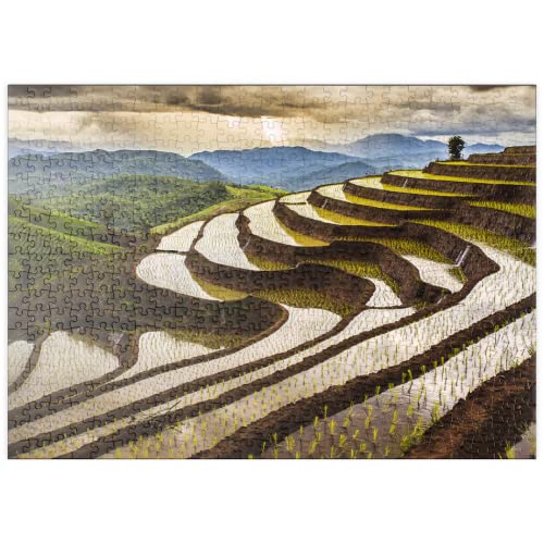 Campo De Arroz En Tailandia - Premium 500 Piezas Puzzles - Colección Especial MyPuzzle de Puzzle Galaxy