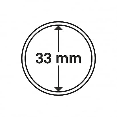 cápsulas de monedas diámetro interior 33 mm