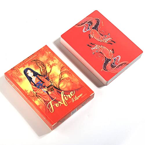 Cartas de oráculo de Foxfire The Kitsune,Foxfire The Kitsune ​Oracle Cards,Tarot Card,Party Game