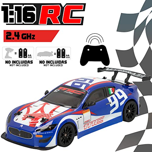 CB Toys - Maserati GT3, Coche radiocontrol, Licencia oficial Maserati, Coches teledirigidos, frecuencia 2.4 GHz, escala 1 :16, funciona con 7 pilas AA, COLORBABY, + 6 años (49430)