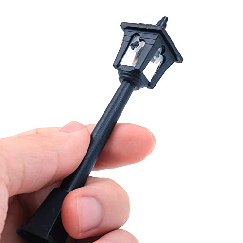 CENPEK 6 unids mini luz de calle modelo ferrocarril lámpara poste luces al aire libre camino linterna poste para casa de muñecas micro paisaje hadas jardín accesorios