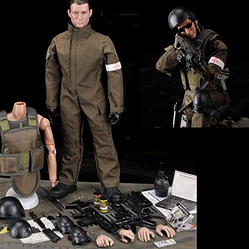 CHTH Figura de acción a Escala 1/6, Juguete de Soldados del ejército, Juego de Figuras Militares de Juguete de Modelo de héroe de Soldado Militar de 12 Pulgadas (D)