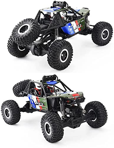 Chtom 1:16 Scale Control Remoto Coche Todos los terrenos Off Monster Monster Crawler Vehículo de Juguete 15+ KM/H Alta Velocidad RC Coche de Camiones con Faros for Adultos for niños for niños. Regal